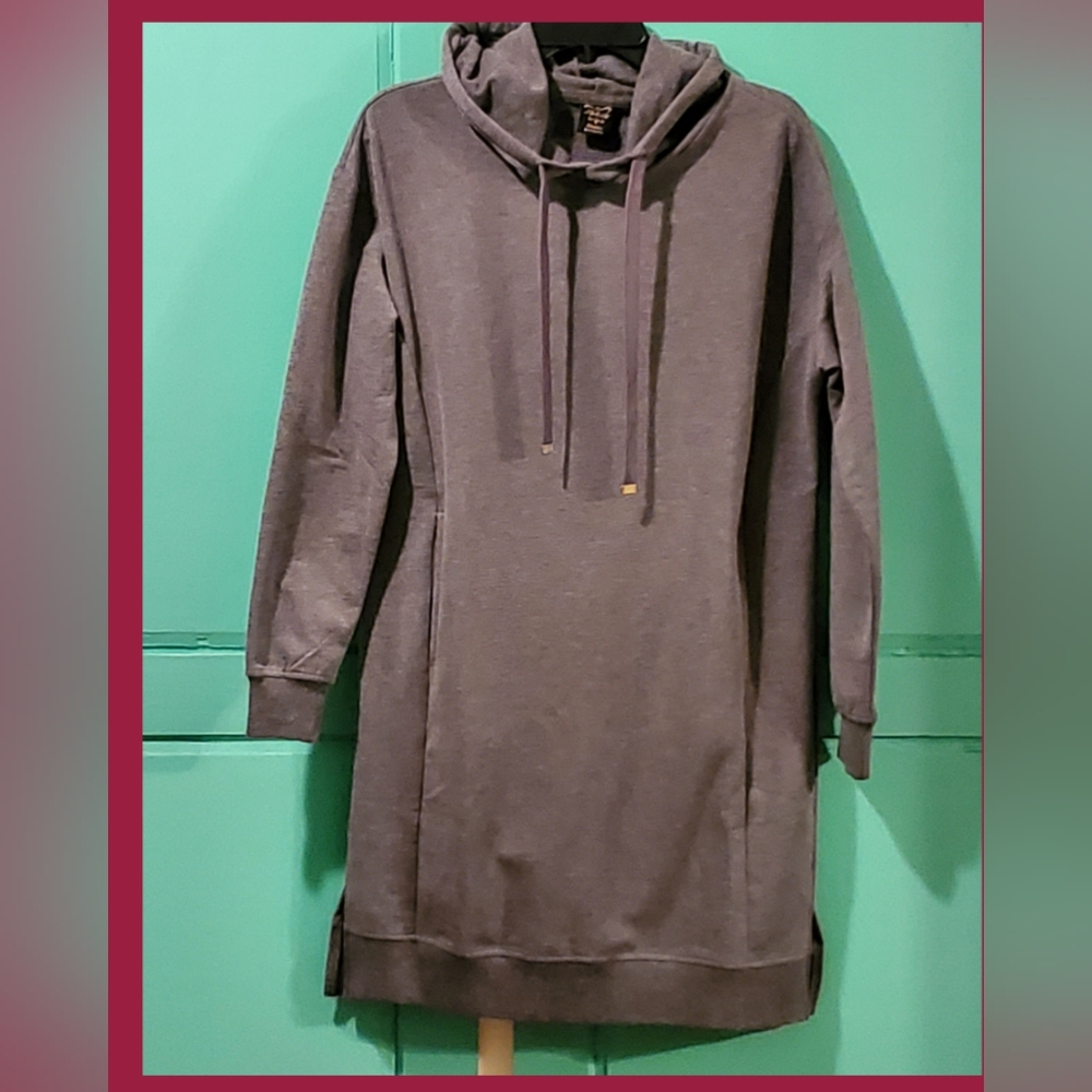 Long Sleeve Fleece Hoodie Tunic - Picture 4 of 10